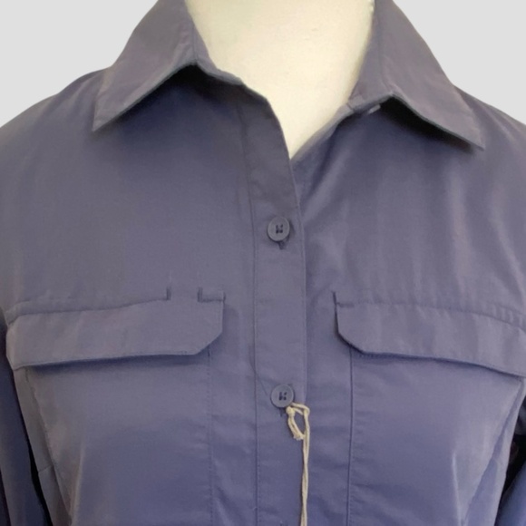 Exofficio Womens Blue Heron UPF 50 Travel Fishing Outdoor Mesh Vented Shirt-Sz-S - Picture 2 of 16